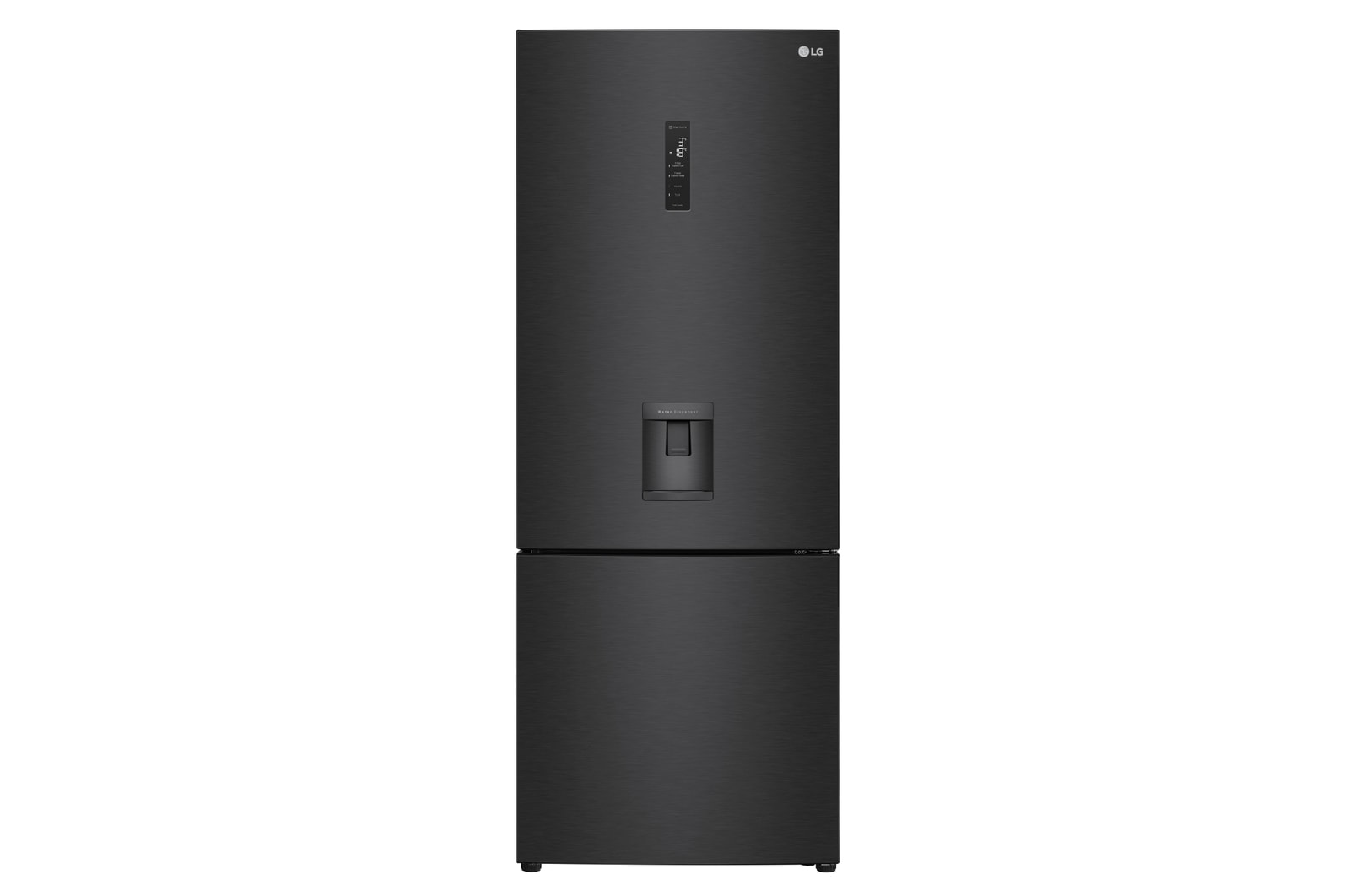 LG Nevera LG Congelador Inferior 461L Negro Mate Disp. agua , GB45WPT